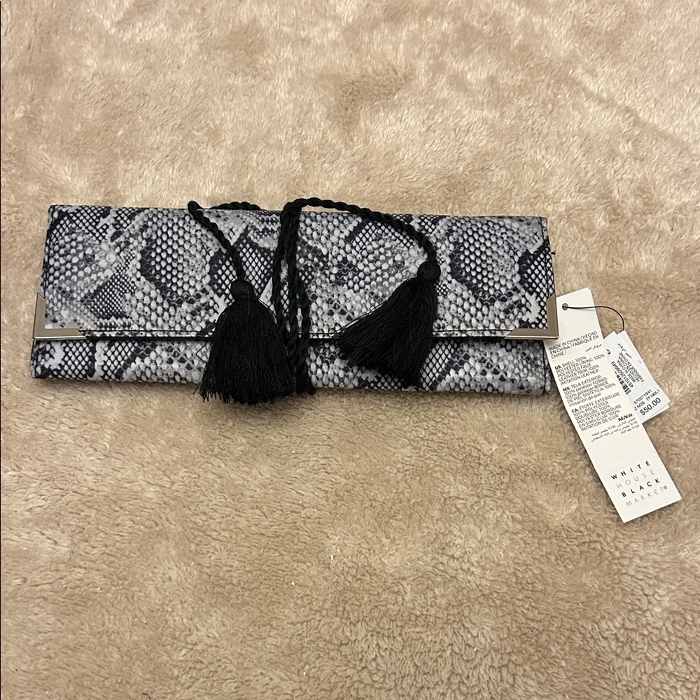 Snake Print JEWELRY WRAP with Tassels NWT